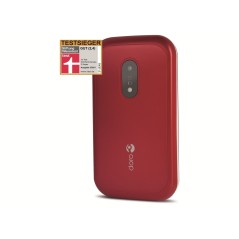DORO 6040 Red - User-Friendly Mobile Phone with Big Buttons & Easy Navigation - Perfect for Seniors!